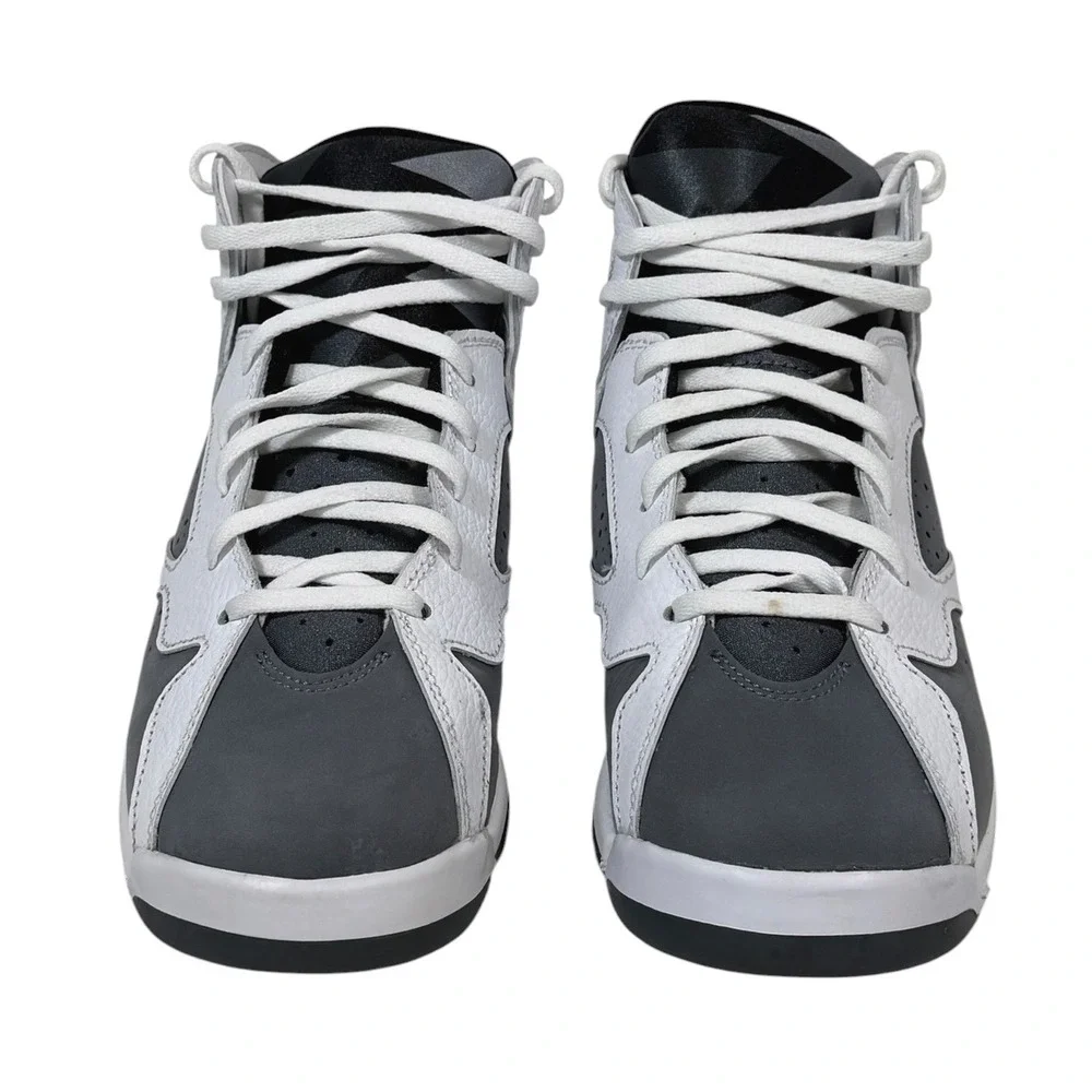 Air Jordan 7 Retro BG Flint 2021 White Varsity Purple Grey 7Y Men's 7 DJ2777-100